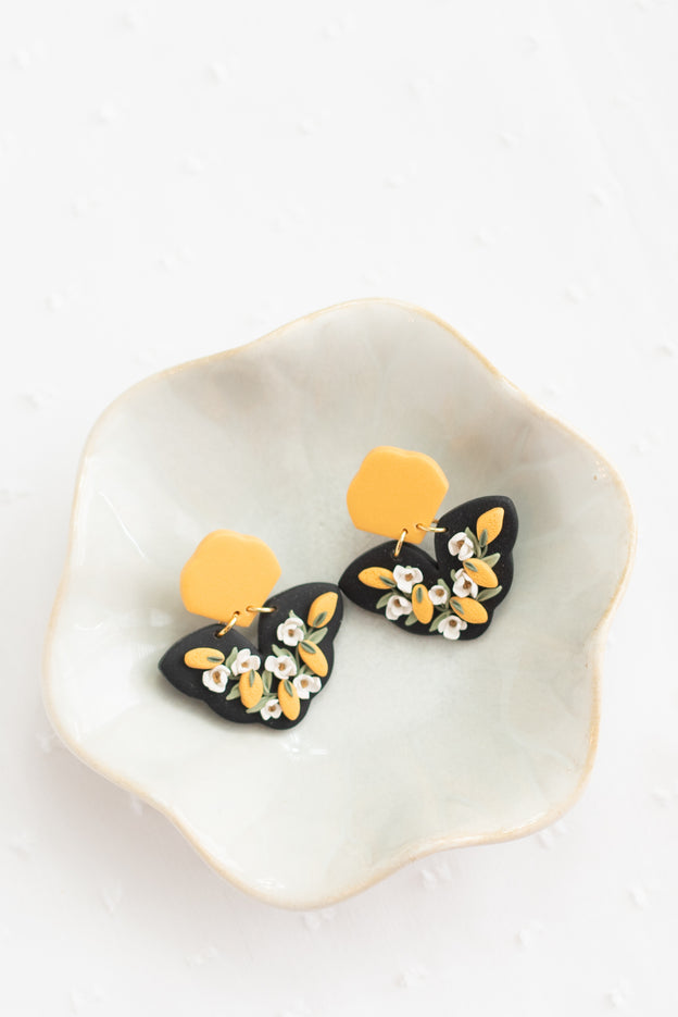 Lemon and Daisy Polymer Clay Earrings [Made-to-Order]