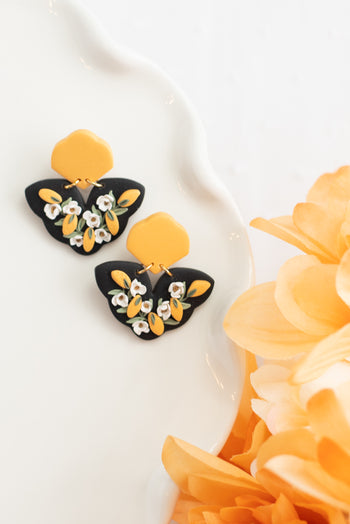 Lemon and Daisy Polymer Clay Earrings [Made-to-Order]