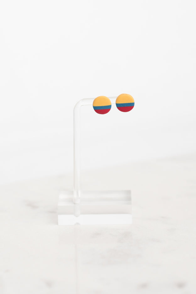 Colombian Flag Studs