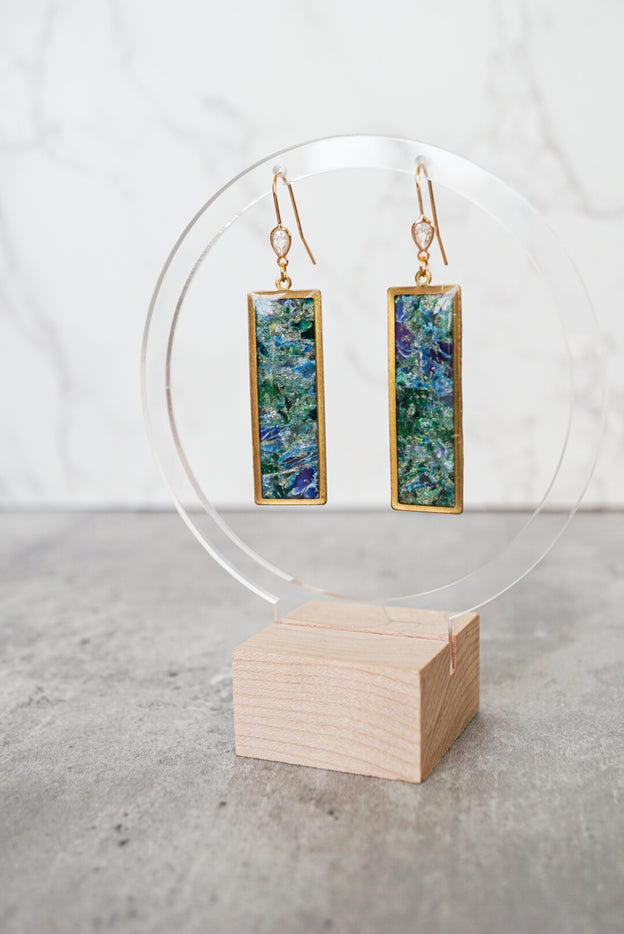 Green & Blue Marbled Drops