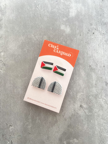 Palestinian Stud Pack Polymer Clay Earrings