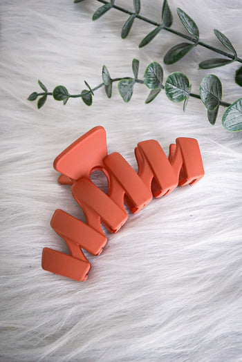 Squiggly Claw Clips - Burnt Orange