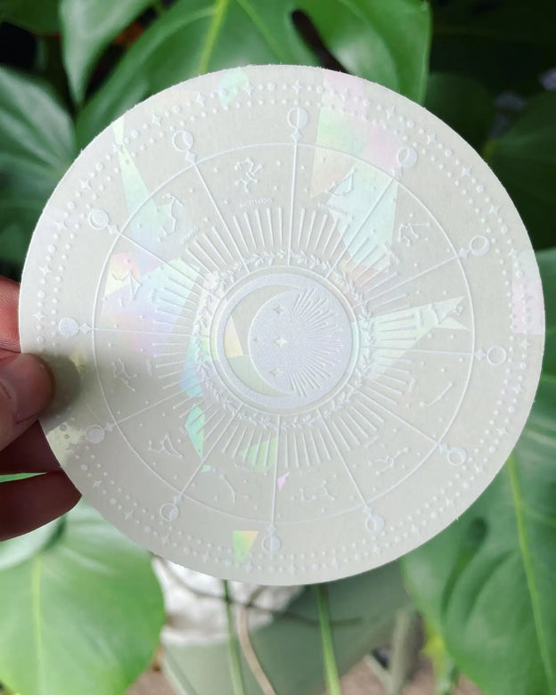 Astrology Zodiac Wheel Suncatcher Rainbow Maker Sticker Decal