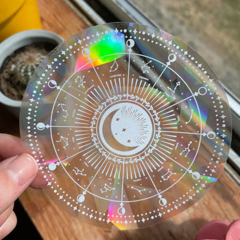 Astrology Zodiac Wheel Suncatcher Rainbow Maker Sticker Decal